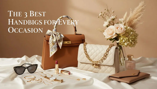 Borsa tote in pelle tan con sciarpa seta pattern sul manico e hardware oro