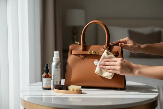 Borsa Kelly Hermès in pelle tan con hardware oro, cura delle borse in pelle