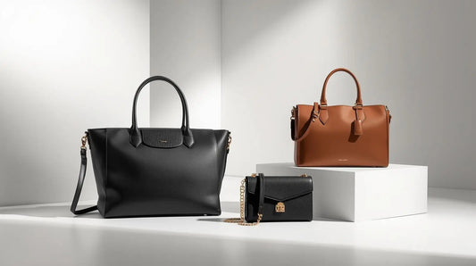 Borsa tote in pelle nera Stile Donna Bags con tracolla staccabile