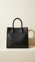 Borsa tote in pelle nera onyx