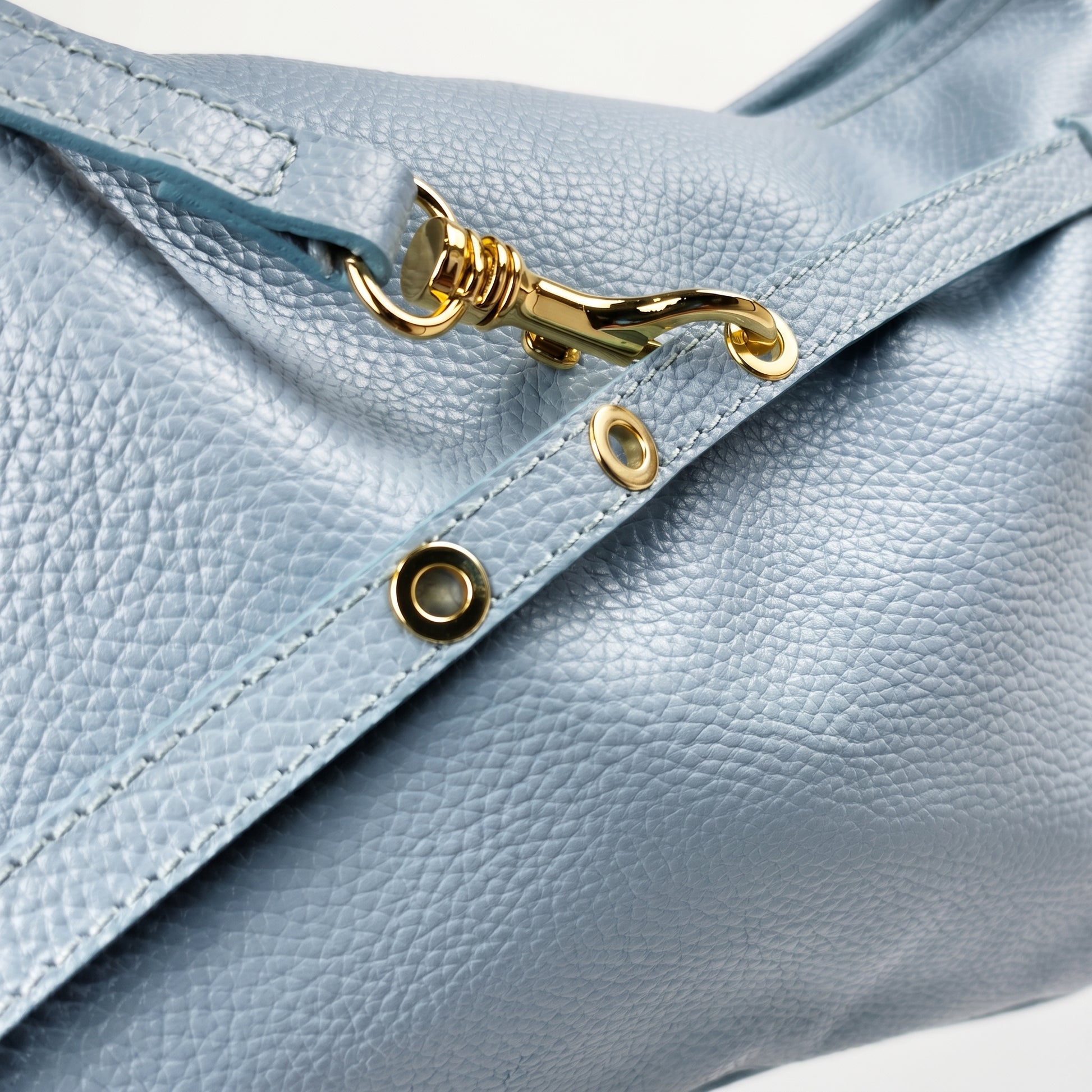 Allicia borsa a tracolla vera pelle made in Italy bianca – vista dall'alto