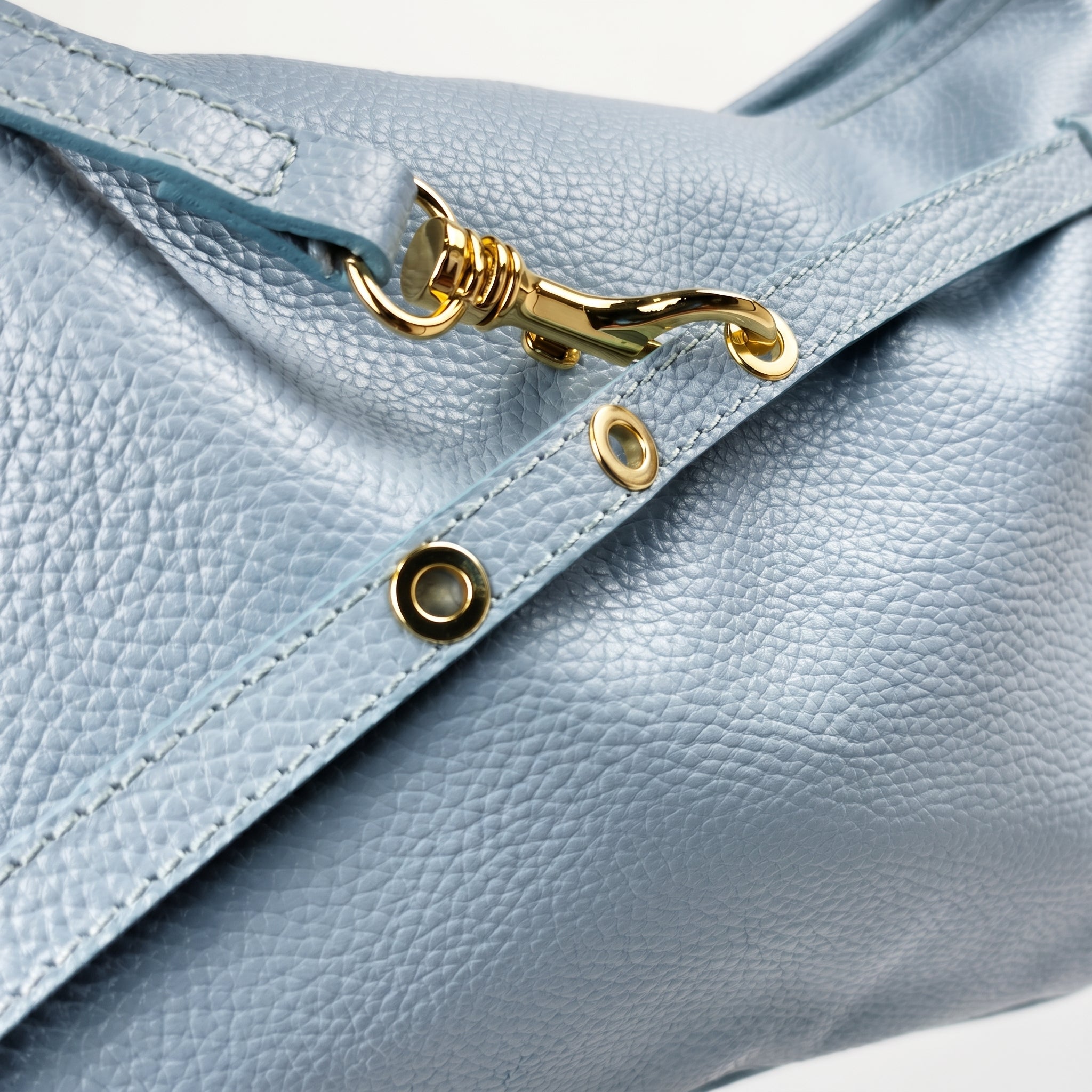 Allicia borsa a tracolla vera pelle made in Italy bianca – vista dall'alto