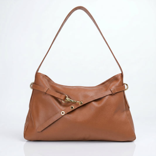 Allicia borsa a tracolla vera pelle made in Italy gialla – vista posteriore