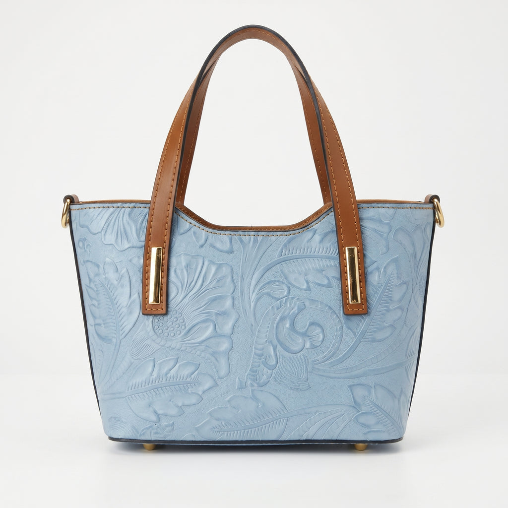 Ark borsa a tracolla vera pelle verde design minimalista donna – borsa indossata