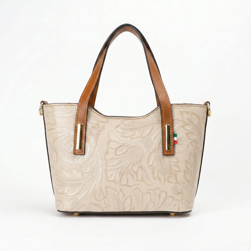 Ark borsa a tracolla vera pelle cachi design minimalista – vista laterale