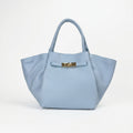 Azura Borsa Tote con Manico Superiore in Vera Pelle Made in Italy blu da Donna | Stile Donna Bags
