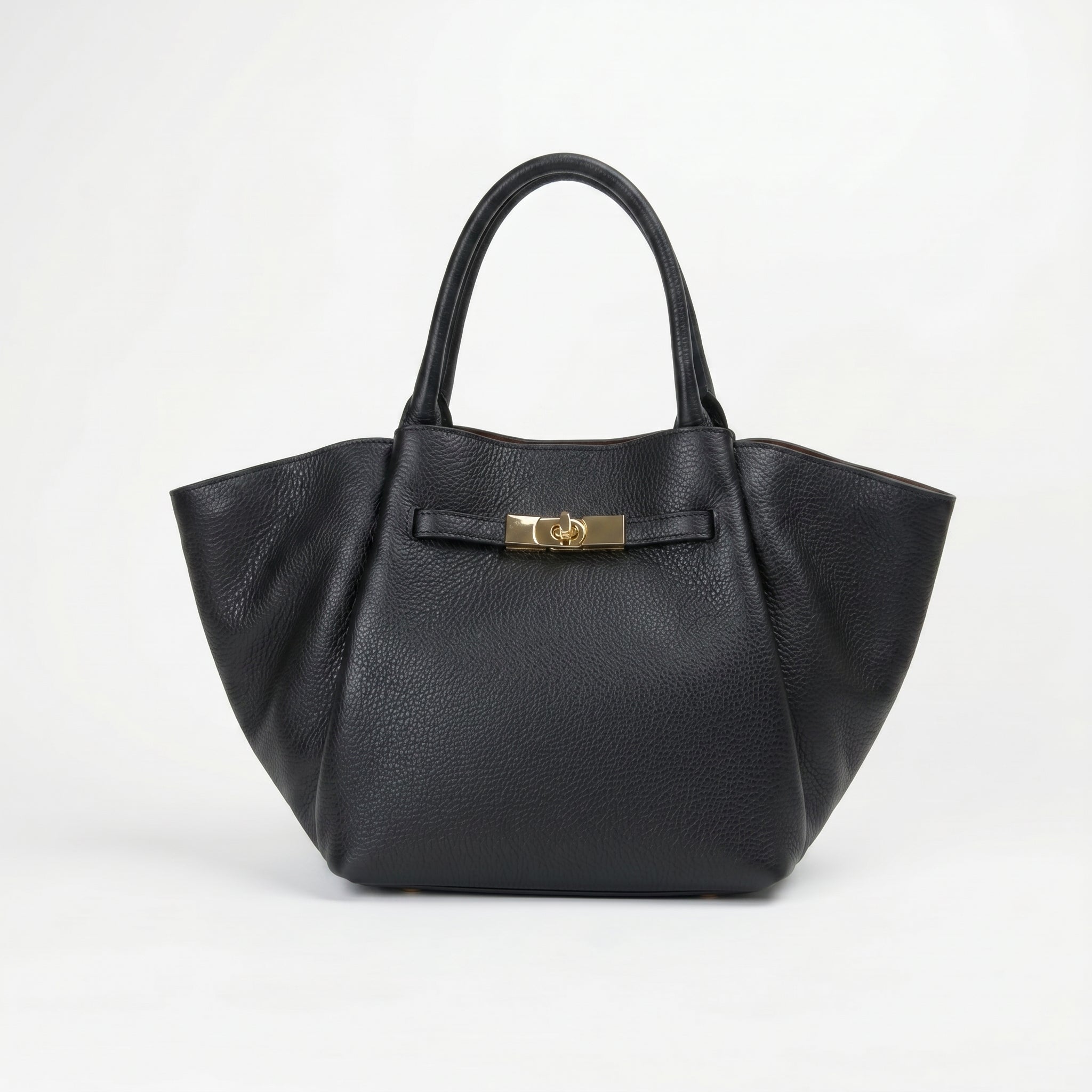 Azura Borsa Tote con Manico Superiore in Vera Pelle Made in Italy blu da Donna | Stile Donna Bags