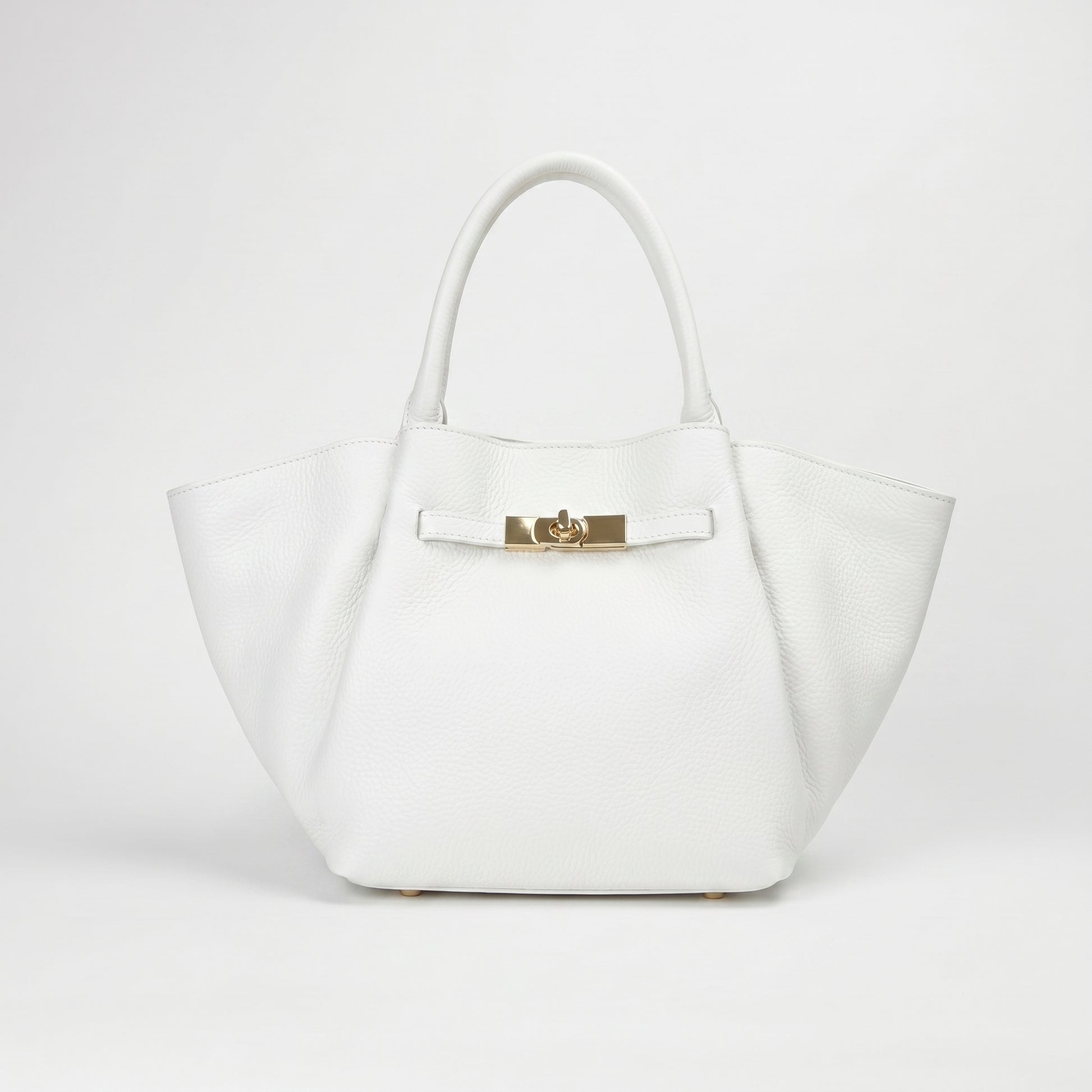 Azura Borsa Tote con Manico Superiore in Vera Pelle Made in Italy blu da Donna | Stile Donna Bags