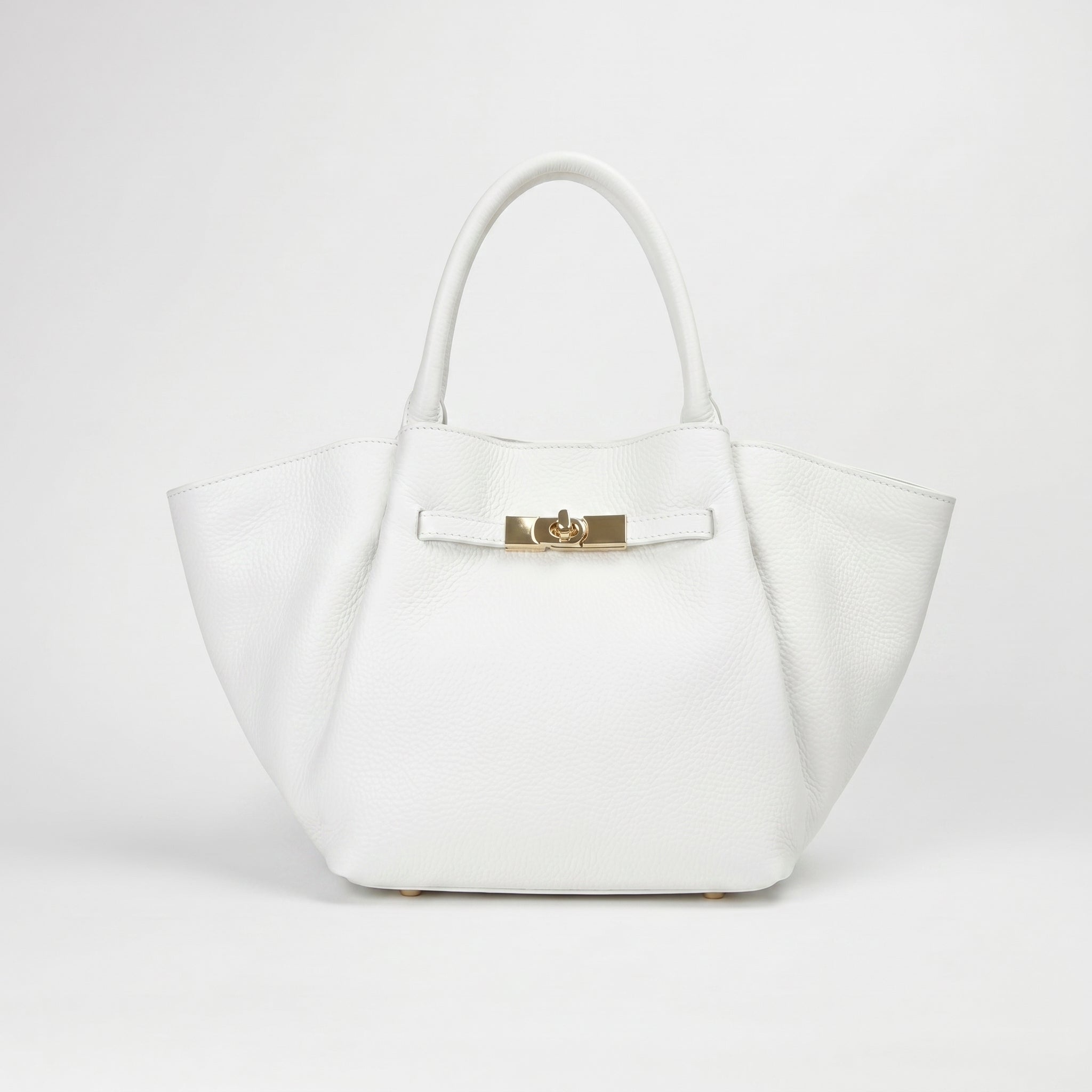Azura Borsa Tote con Manico Superiore in Vera Pelle Made in Italy blu da Donna | Stile Donna Bags