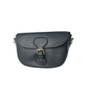 Borsa Crossbody in Pelle Azzurra con Chiusura Magnetica | Dettaglio esterno | ecopelle | Nero