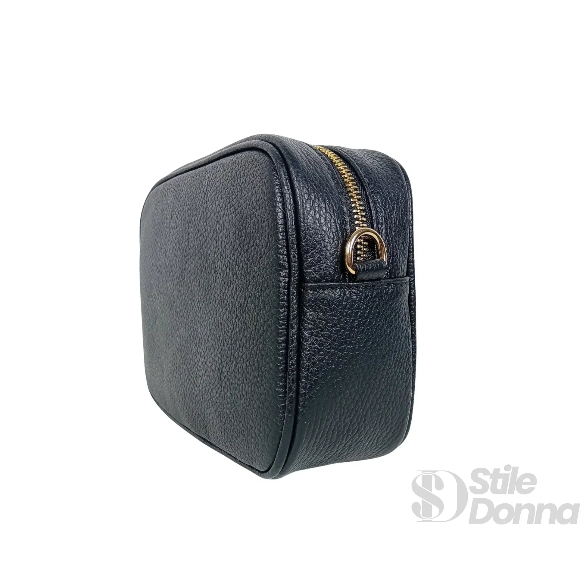 Borsa Crossbody in Vera Pelle con Tracolla Regolabile | Vista dall'alto | vera pelle | Beige