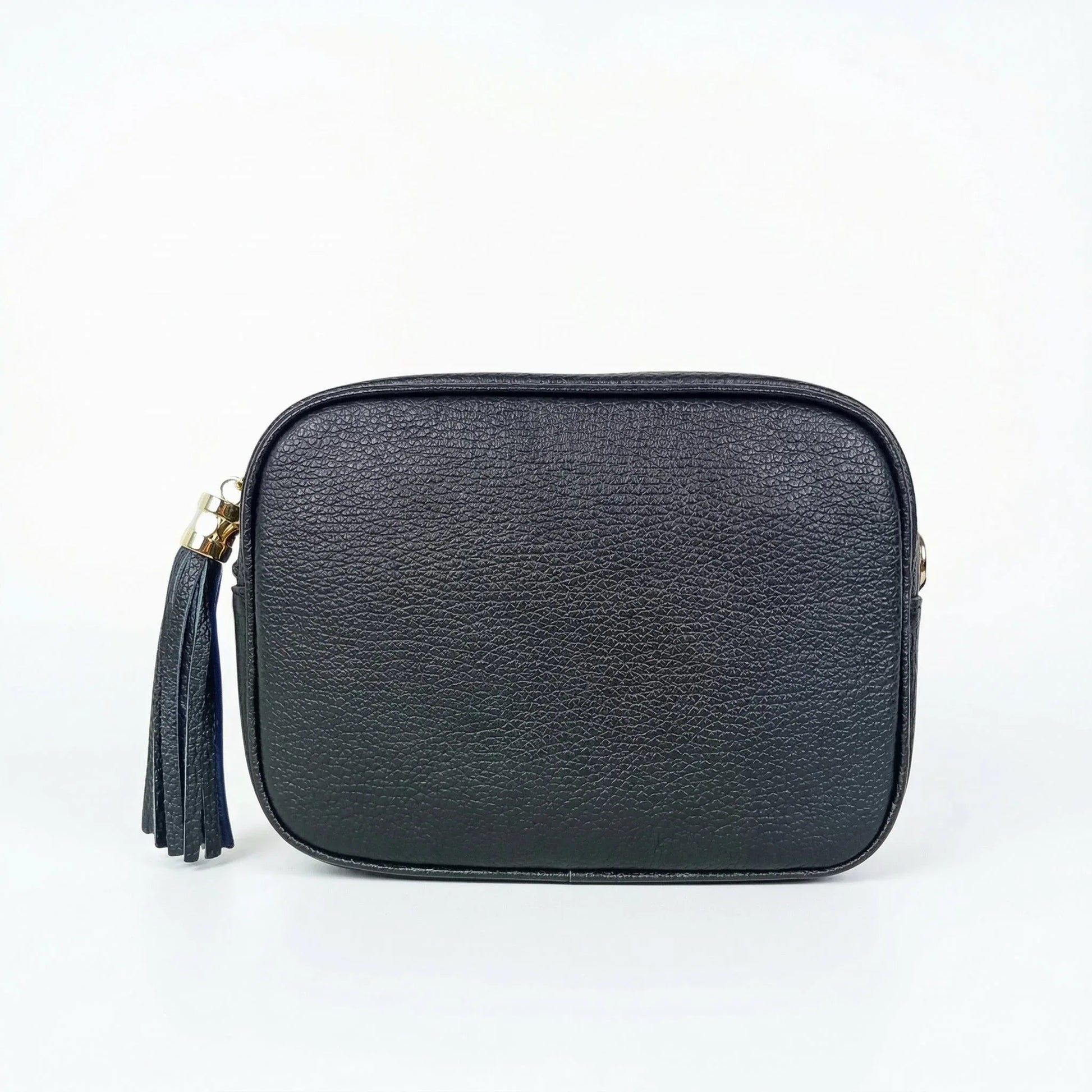 Borsa Crossbody in Vera Pelle con Tracolla Regolabile | Vista laterale | vera pelle | Nero