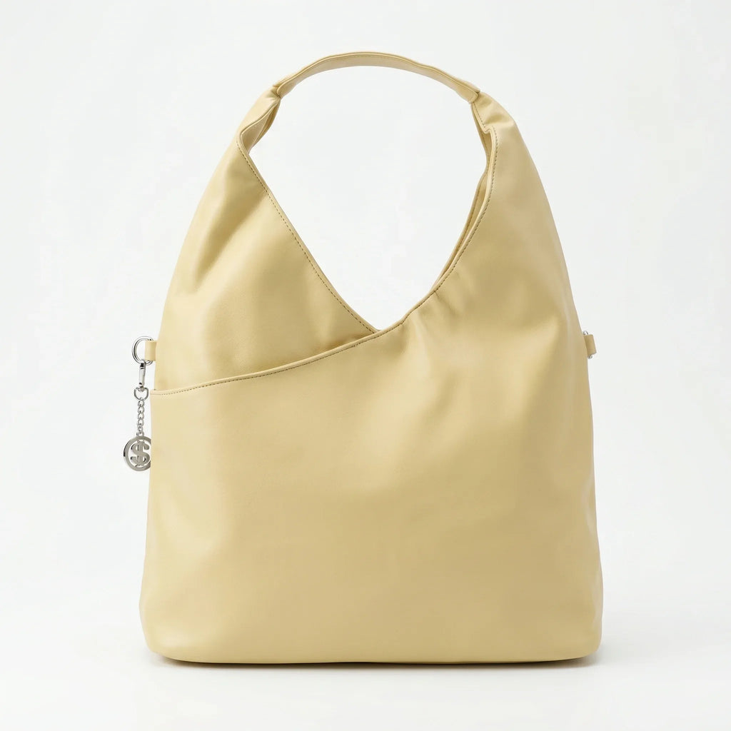 Stile Donna borsa grande Silver Dot ecopelle gialla – vista posteriore
