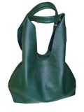Stile Donna borsa hobo capiente ecopelle chiusura a cerniera tote donna – vista frontale