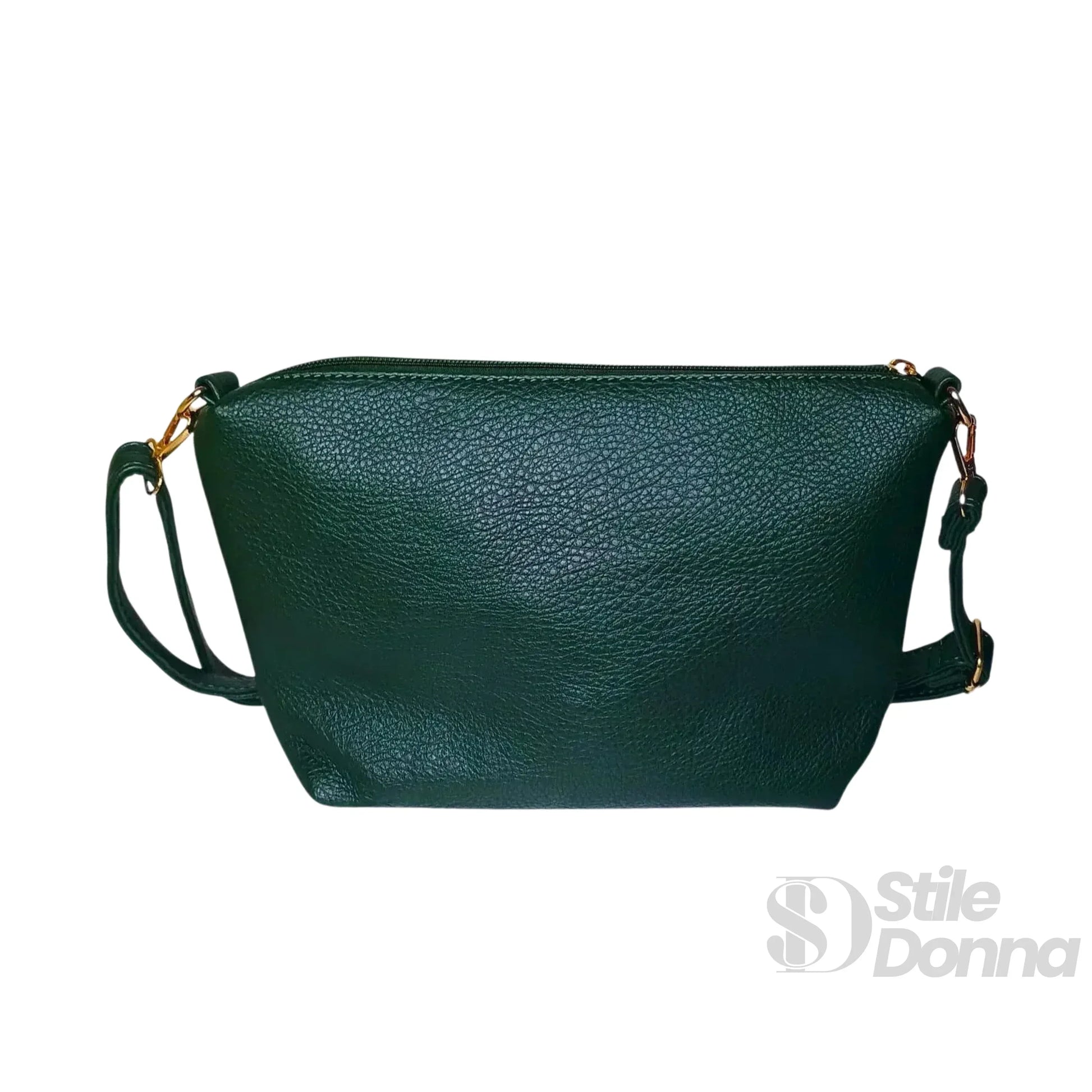 Stile Donna borsa hobo capiente ecopelle chiusura a cerniera con tracolla – vista laterale