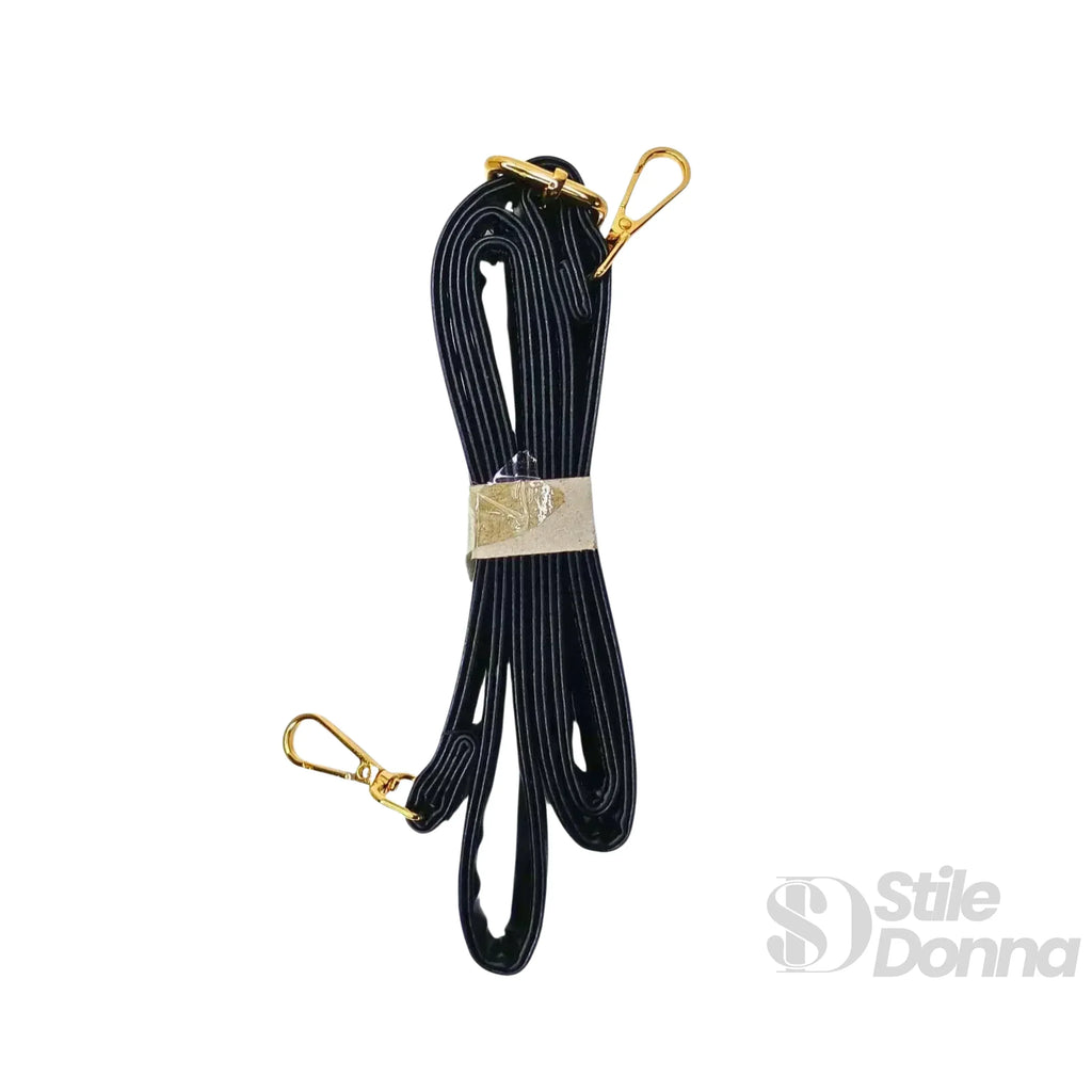 Stile Donna borsa hobo ecopelle leopardata cinturino elastico nero – vista posteriore