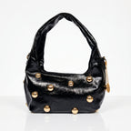 Coconuda Borsa Hobo Nera con Borchie Dorate - Stile Donna Bags