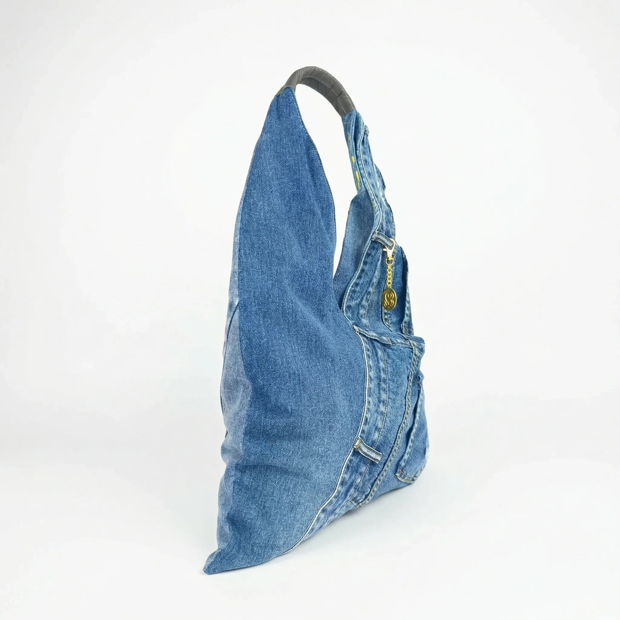 Stile Donna borsa hobo tote denim con stampa grafica – interno e tasche