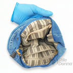 Borsa Hobo Tote in Denim con Stampa Grafica e Dettagli Dorati - Stile Donna Bags