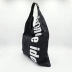 Borsa Hobo Tote in Denim con Stampa Grafica e Dettagli Dorati - Stile Donna Bags