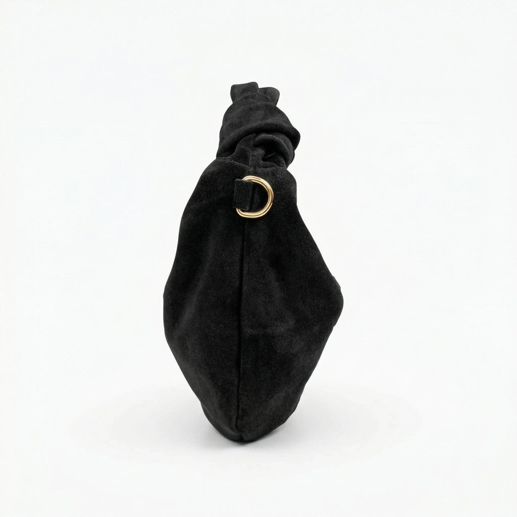 Stile Donna borsa hobo ecopelle scamosciata – dettaglio chiusura