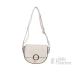 Borsa Mezzaluna in Ecopelle con Dettagli Dorati - Stile Donna Bags