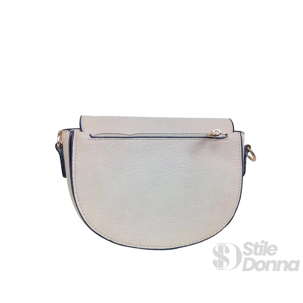 Borsa Mezzaluna in Ecopelle con Dettagli Dorati - Stile Donna Bags