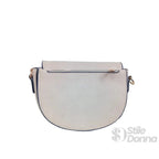 Borsa Mezzaluna in Ecopelle con Dettagli Dorati - Stile Donna Bags