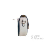 Borsa Mezzaluna in Ecopelle con Dettagli Dorati - Stile Donna Bags