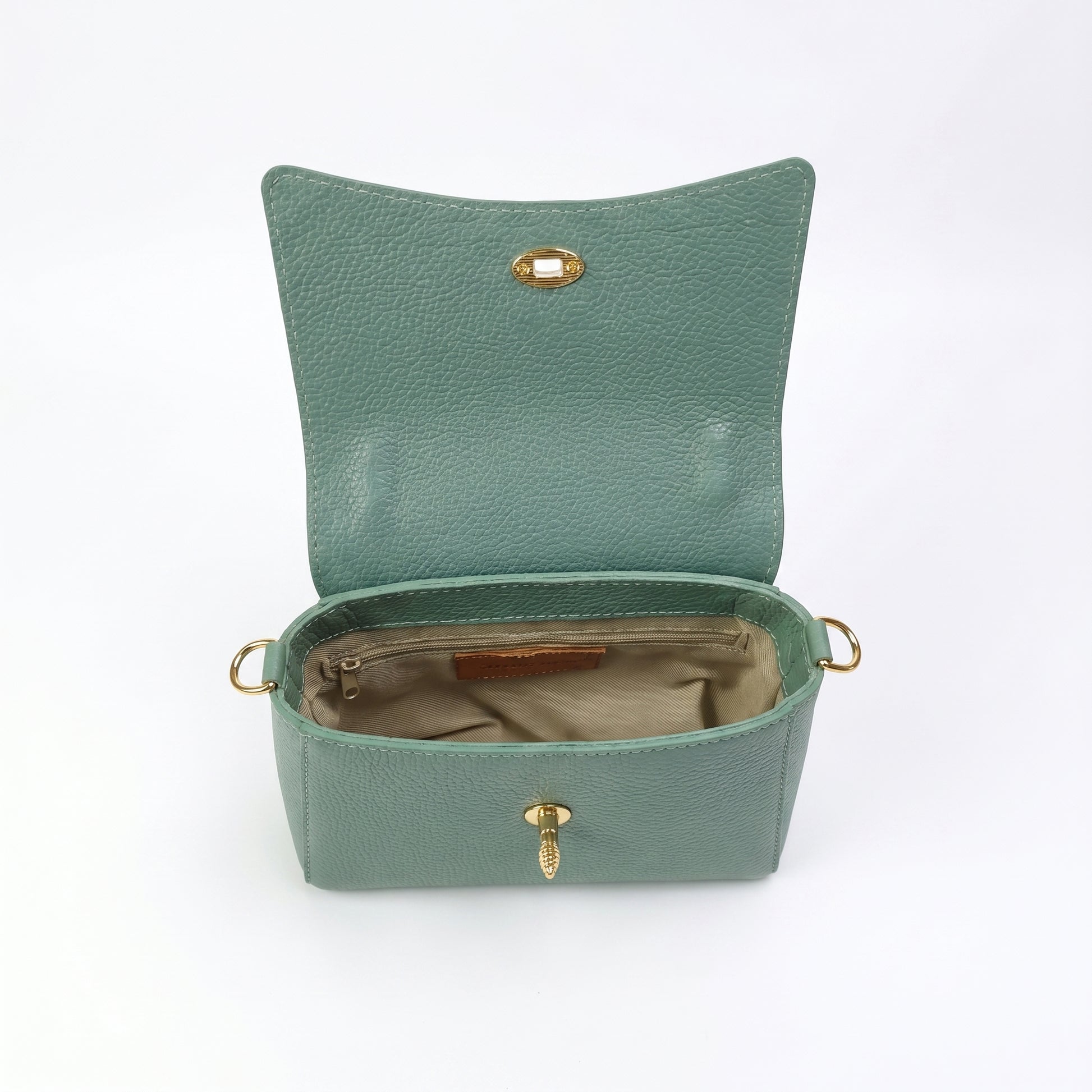 Mini borsa a farfalla vera pelle made in Italy – vista dall'alto