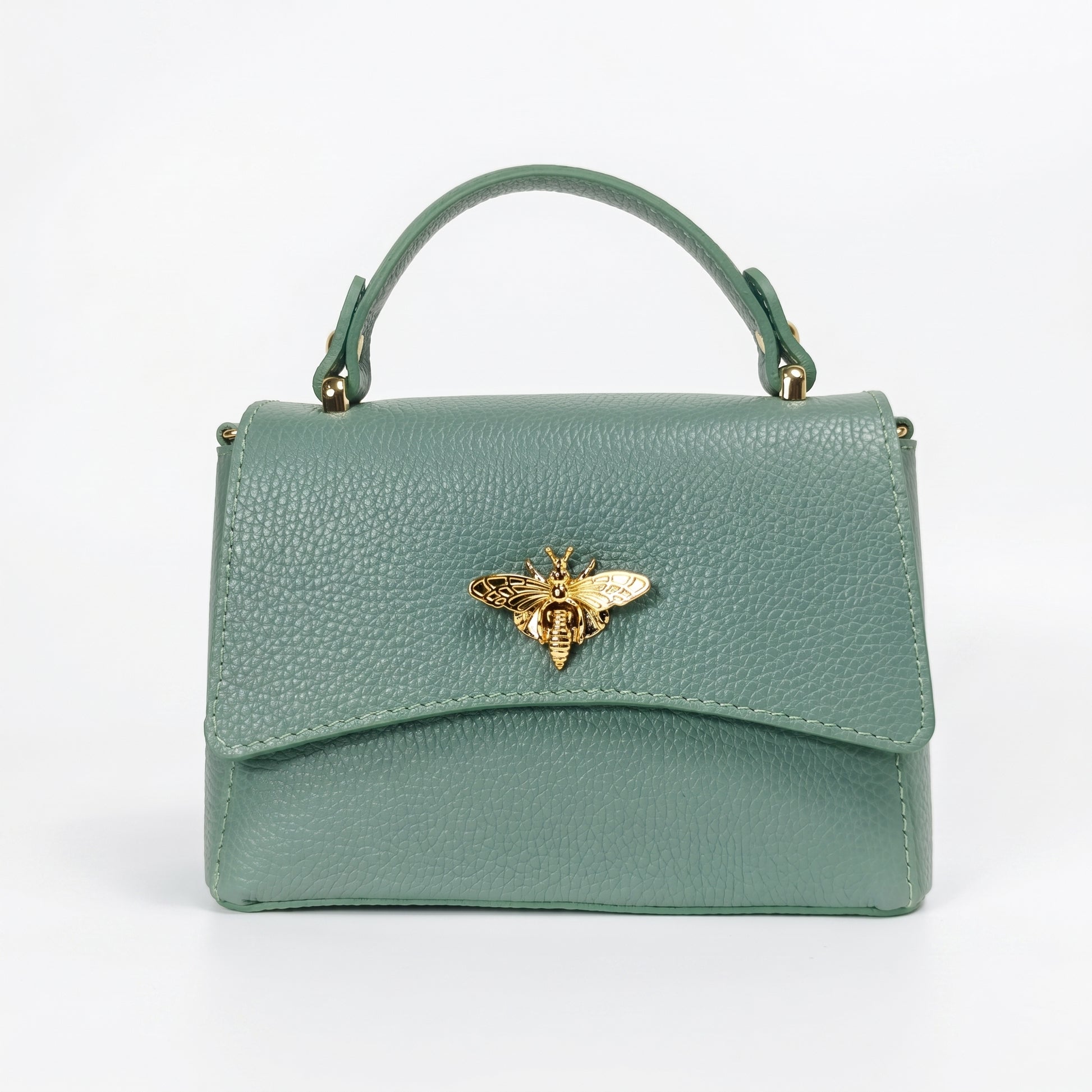 Mini borsa a farfalla vera pelle made in Italy donna – vista frontale