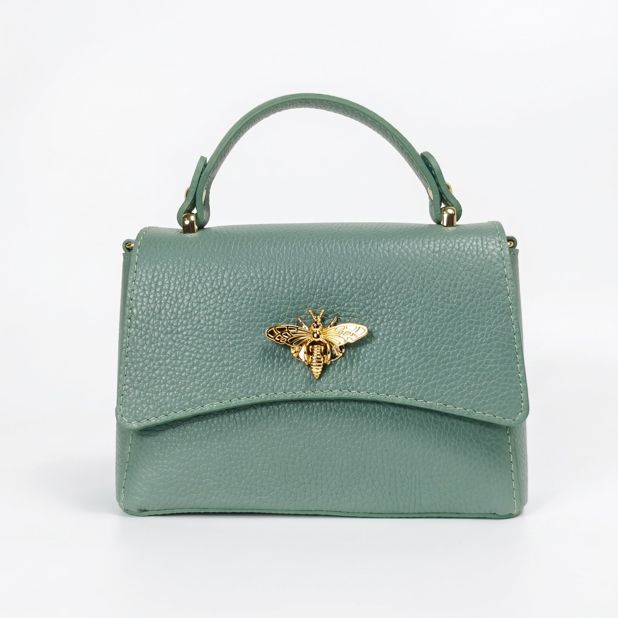 Mini borsa a farfalla vera pelle made in Italy donna – vista frontale