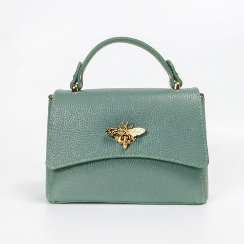 Mini borsa a farfalla vera pelle made in Italy donna – vista frontale