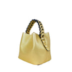 Borsa Secchiello con Manico Intrecciato in Ecopelle e Fodera con Tasche - Stile Donna Bags