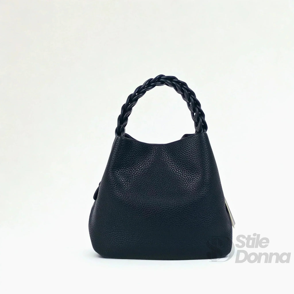 Stile Donna borsa secchiello ecopelle giallo senape hobo – vista supplementare