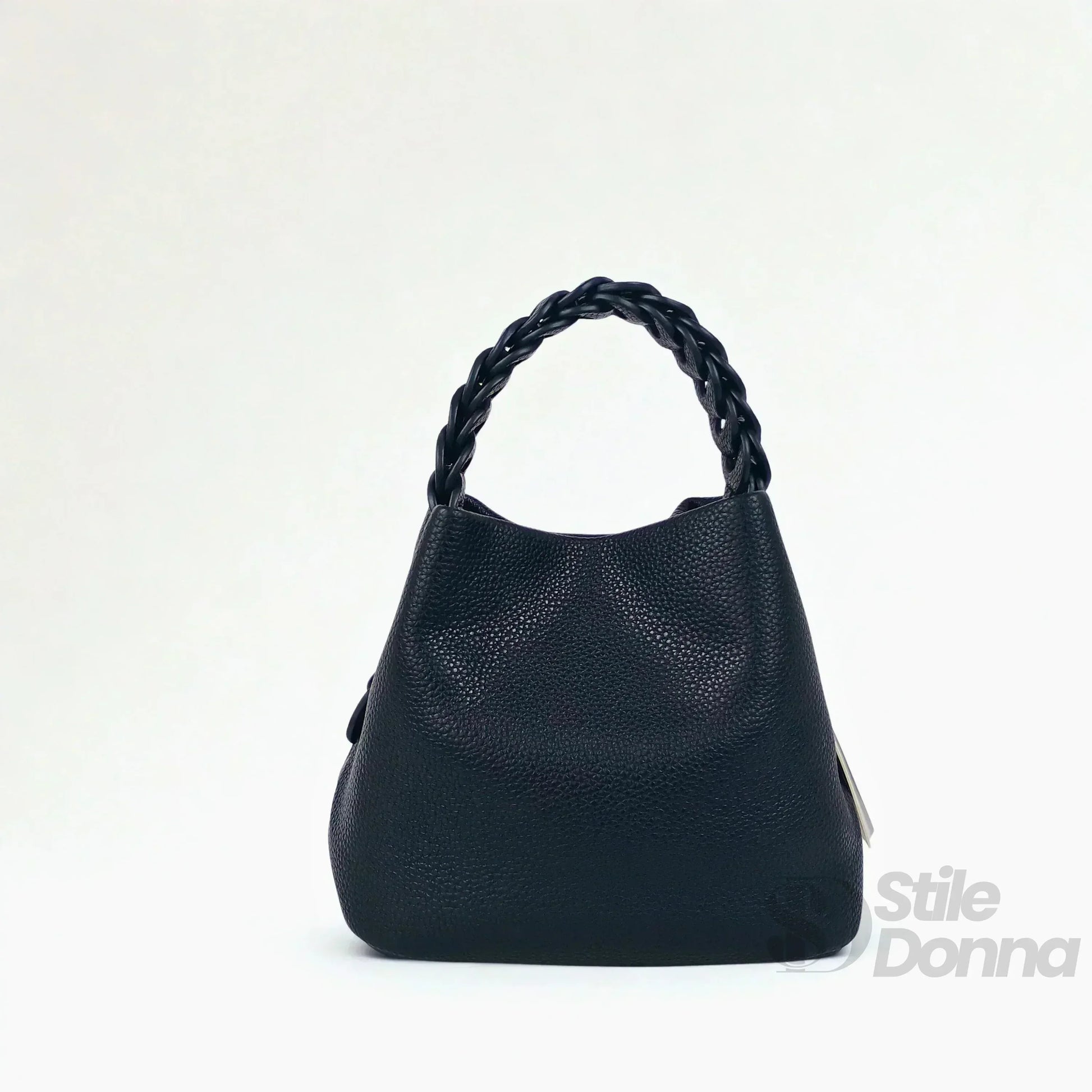 Stile Donna borsa secchiello ecopelle giallo senape hobo – vista supplementare