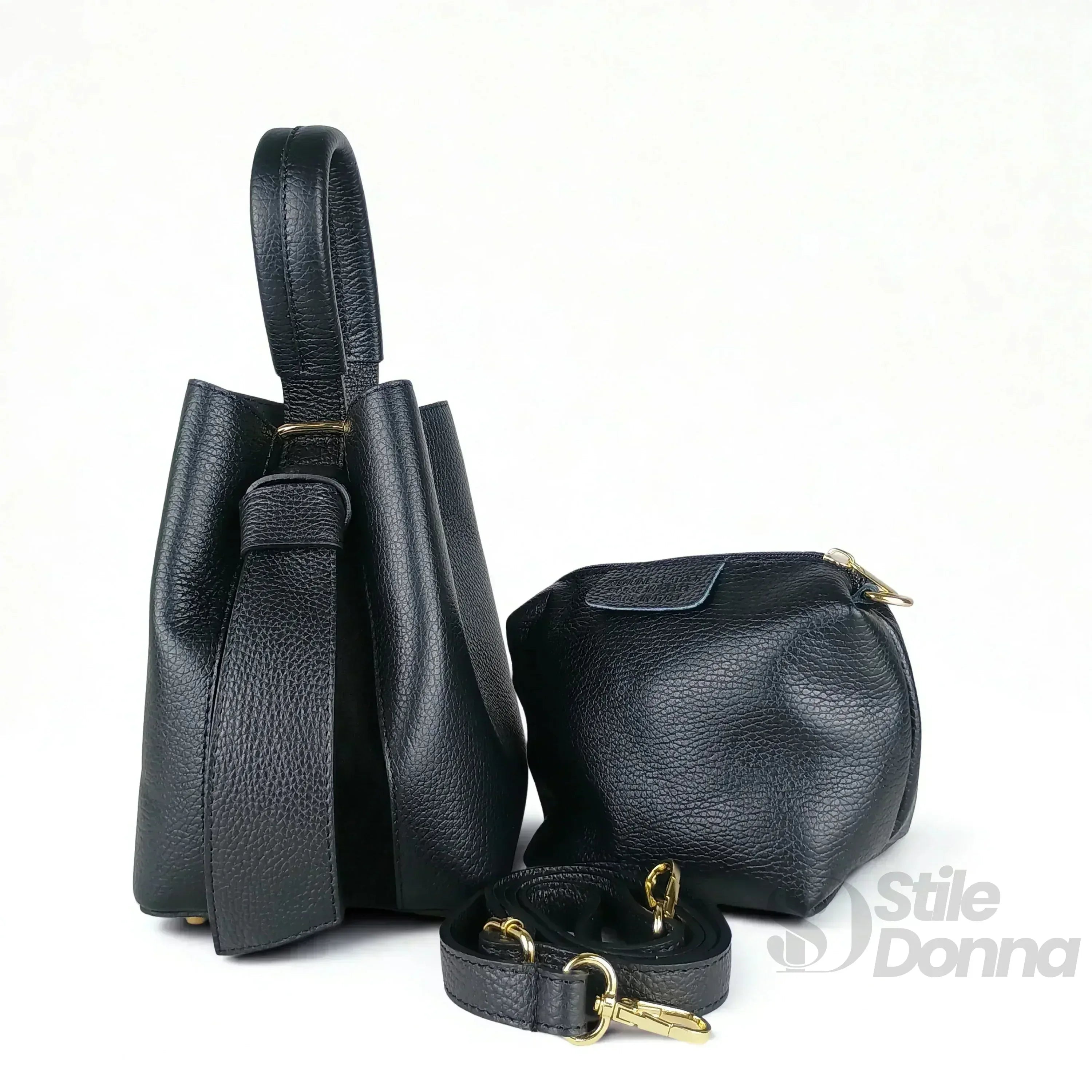 Borsa Secchiello Vera Pelle Quotidiana | Vista aggiuntiva 16 | vera pelle | Rosa
