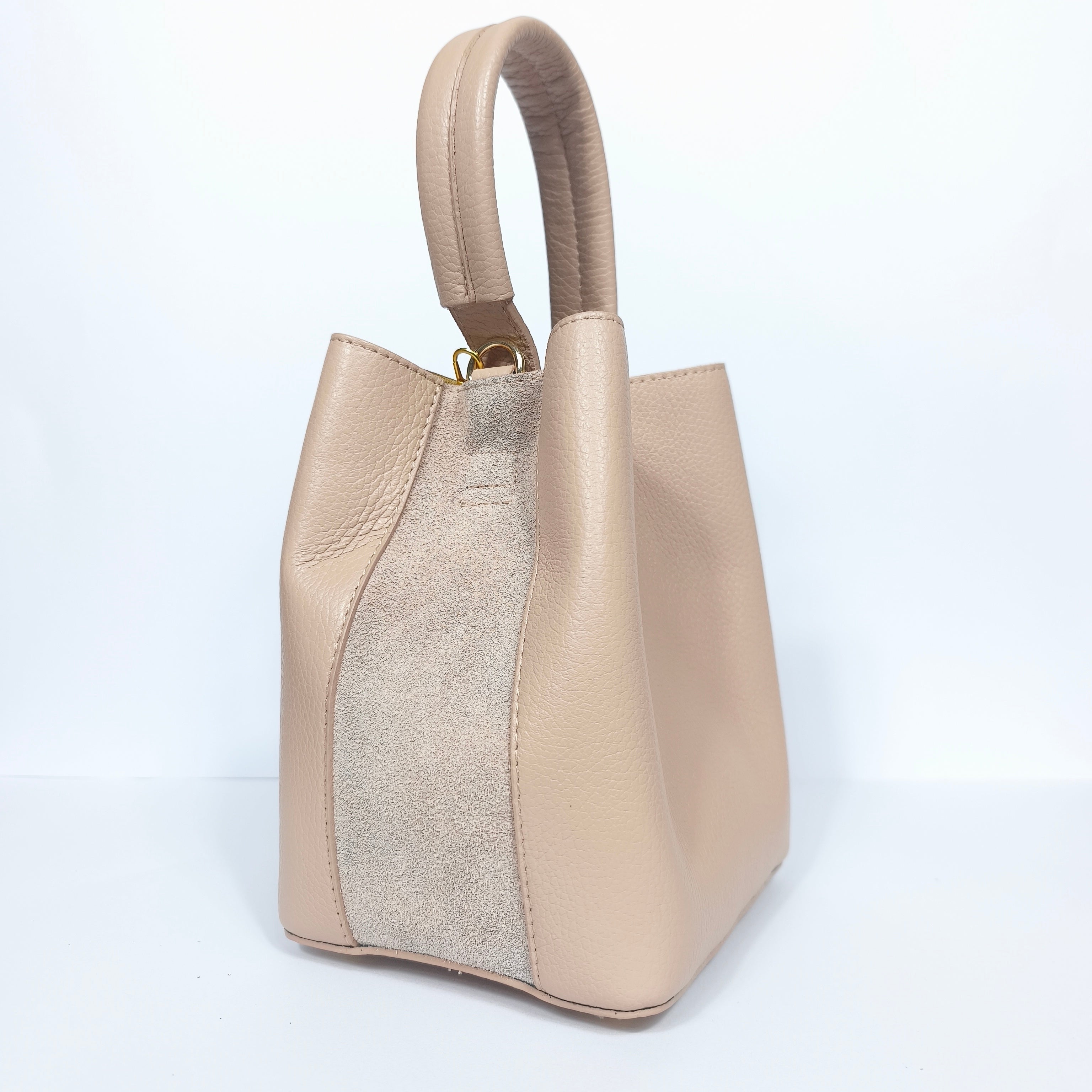 Borsa Secchiello Vera Pelle Quotidiana | Vista posteriore | vera pelle | Rosa