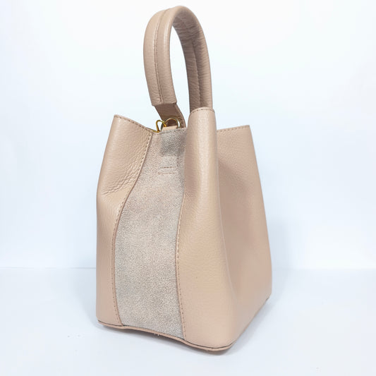 Borsa Secchiello Vera Pelle Quotidiana | Vista posteriore | vera pelle | Rosa
