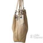 Borsa Shopper in Ecopelle Ampia con Fodera per Laptop - Stile Donna Bags