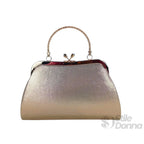 Borsa Soft Pouch con Strass Cristallo Dorato e Tracolla - Stile Donna Bags