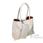 Borsa Tote in Ecopelle con Tracolla Inclusa e Chiusura Magnetica - Stile Donna Bags