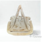 Borsa Tote in Pelliccia Sintetica Color Crema per Outfit Casual e Formali - Stile Donna Bags