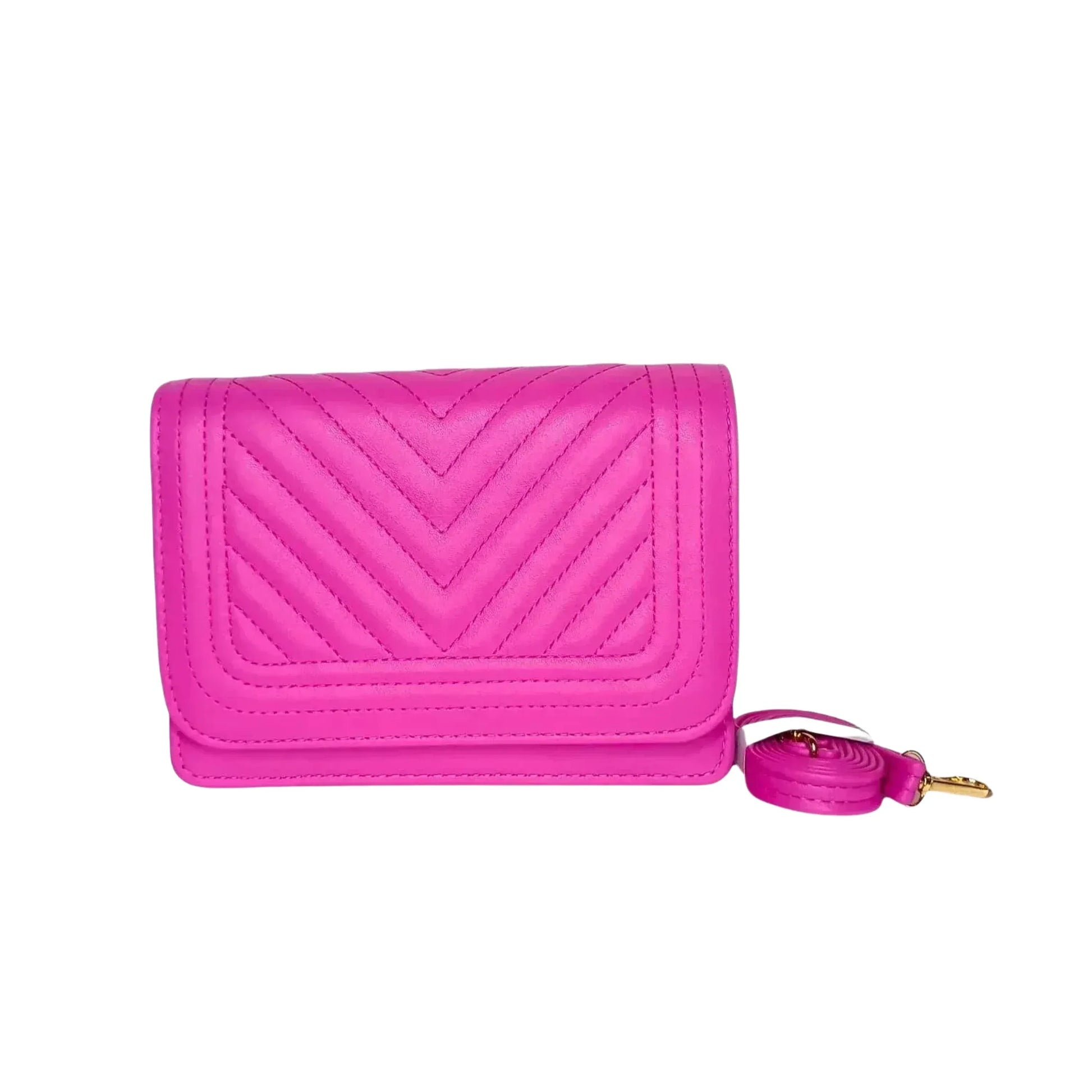 Stile Donna borsa trapuntata ecopelle nera design triangoli – con accessori