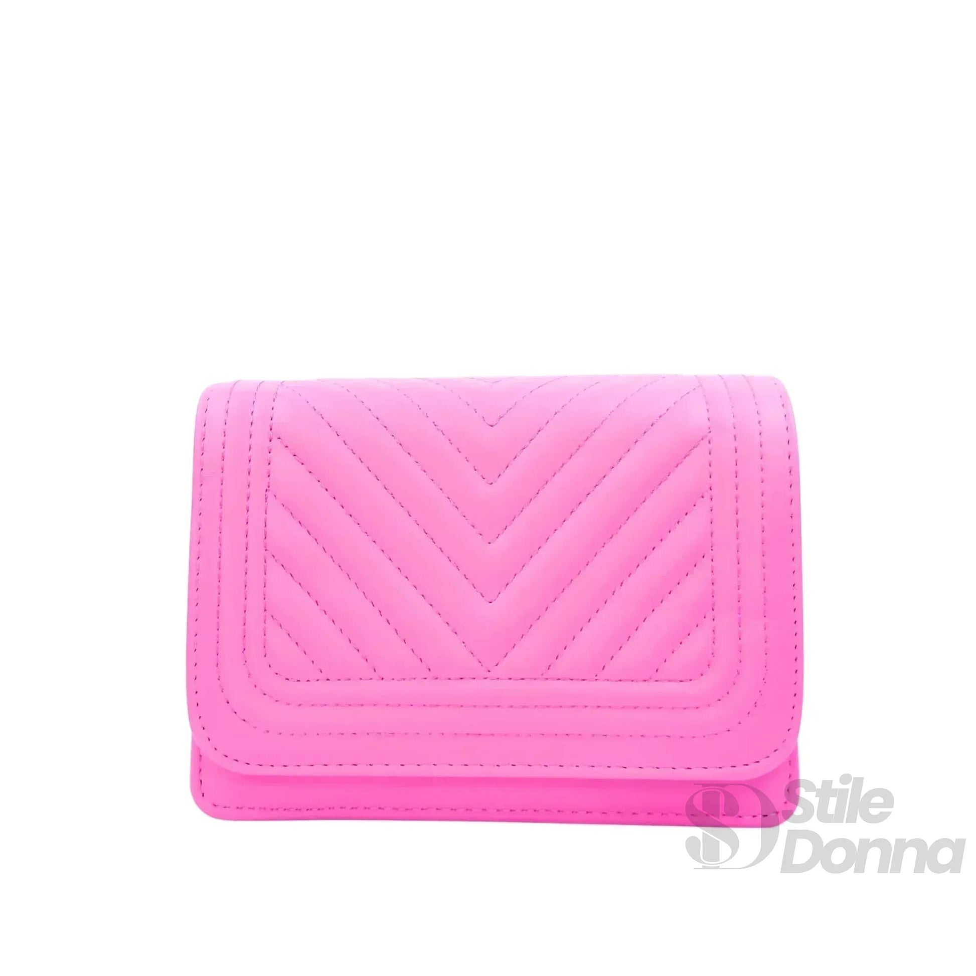 Stile Donna borsa trapuntata ecopelle nera con tracolla – vista laterale supplementare