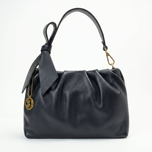 Borsa Verona vera pelle artigianale italiana con accessori dorati donna – vista frontale