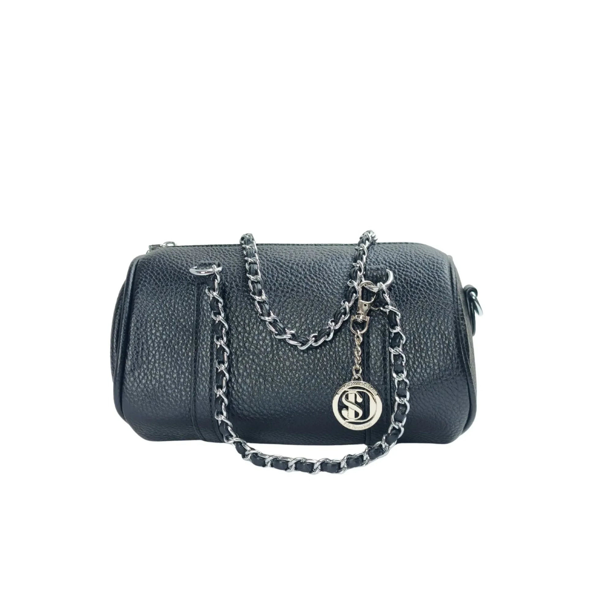 Stile Donna borsa a cilindro ecopelle donna – borsa indossata