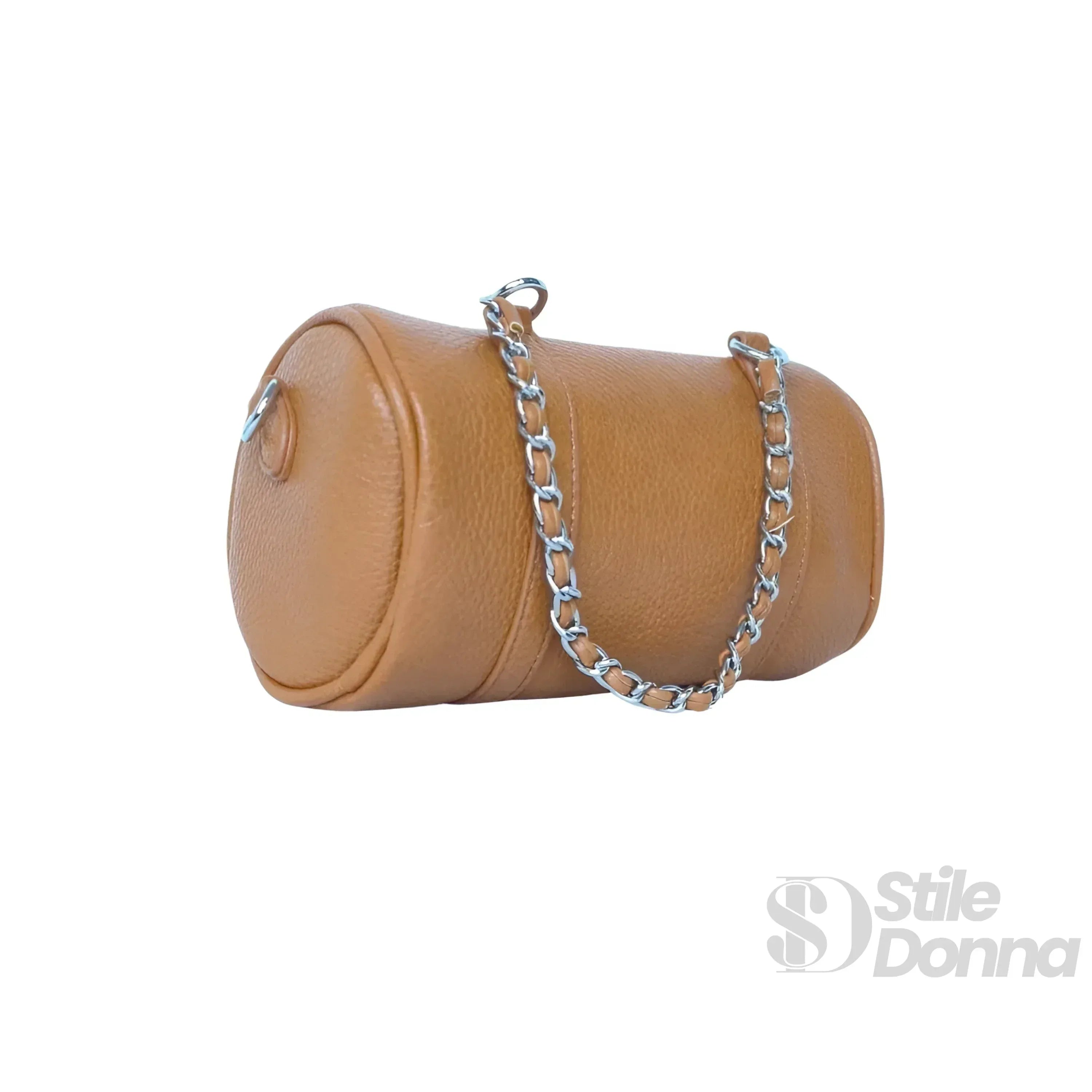 Stile Donna borsa a cilindro ecopelle – dettaglio manico