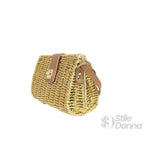 Borsa a Mano Intrecciata in Paglia Naturale - Stile Donna Bags