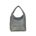Stile Donna borsa a mano ecopelle intrecciata con tracolla regolabile donna – vista frontale